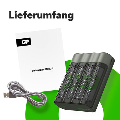 GP ReCyko M452 4-Port USB-Model Charger incl.4xAA NiMh 2600mAh