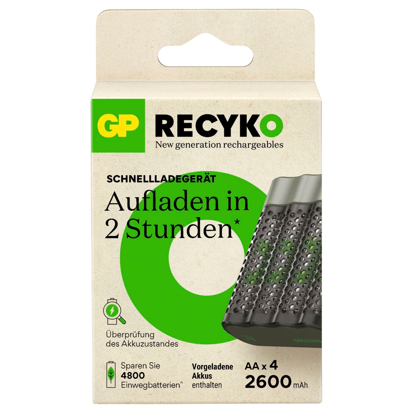 GP ReCyko M452 4-Port USB-Model Charger incl.4xAA NiMh 2600mAh