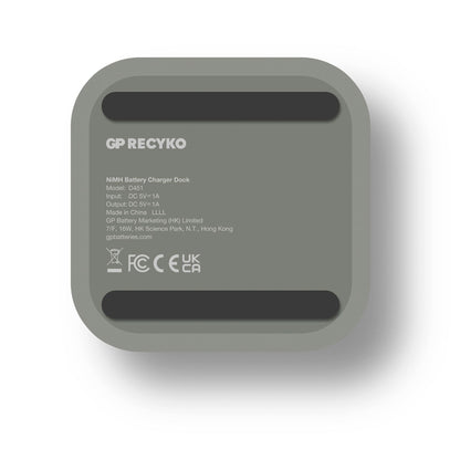 GP ReCyko M452 4-fold LCD-Model Docking St. + 4x AA NiMh 2600mAh