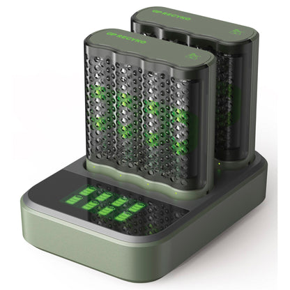 GP ReCyko M452 8-fach LCD-Model Docking St. + 4x AA NiMh 2600mAh
