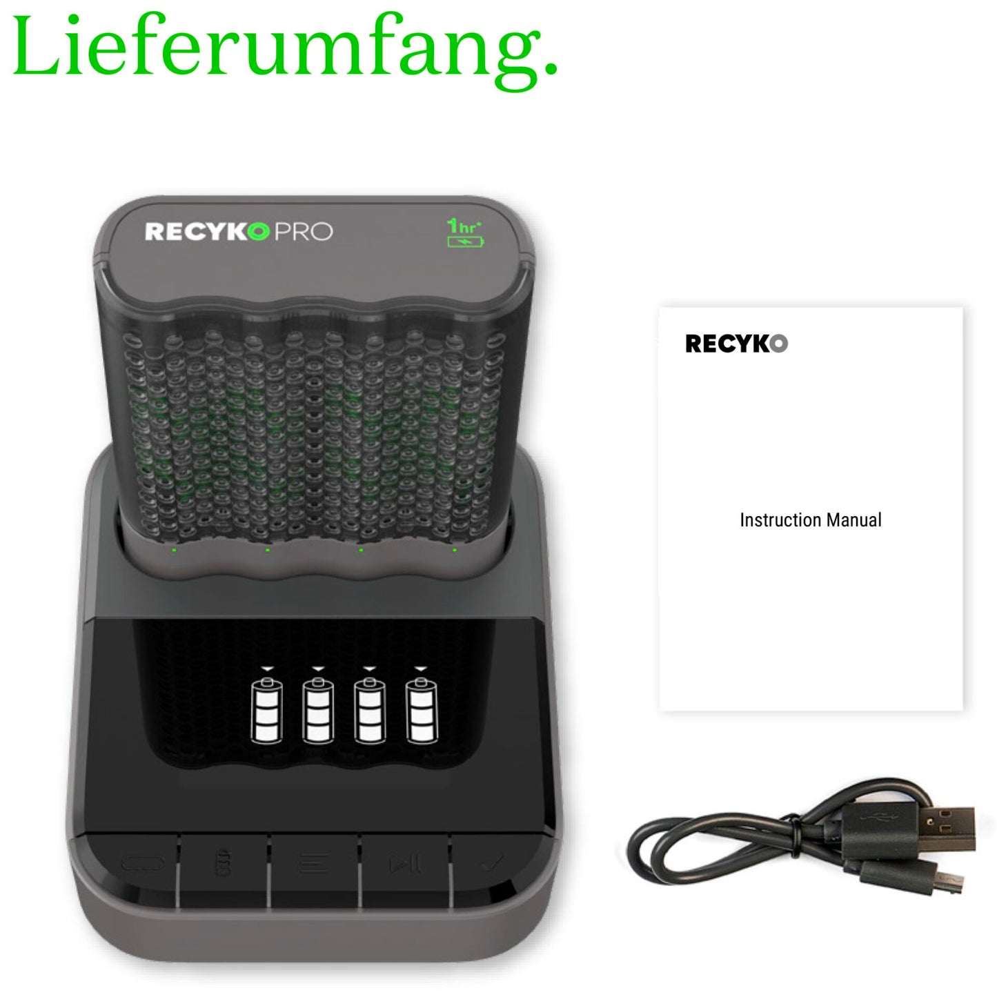 GP ReCyko Pro P461 USB-Model Charger incl.4xAA NiMh 2000mAh