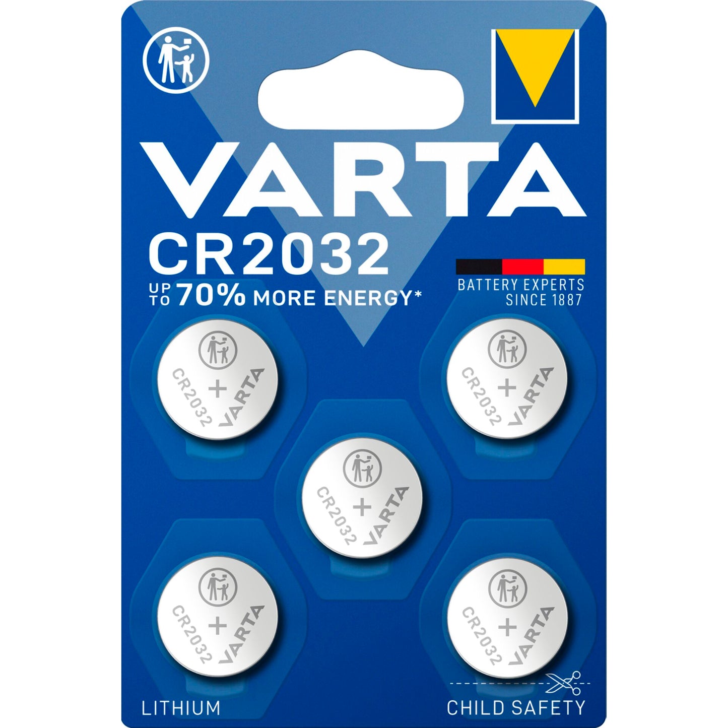 1x5 Varta electronic CR 2032 Lith. Coin Battery 06032 101 415