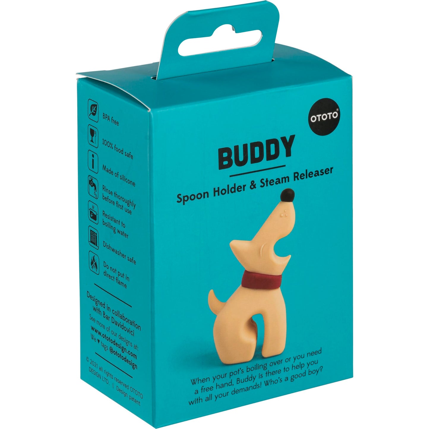 OTOTO  Buddy sandstone Beige Spoon Holder & Steam Releaser