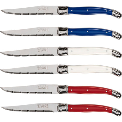 Laguiole Jean Dubost Knife Set 6 pcs., Mixed Colours