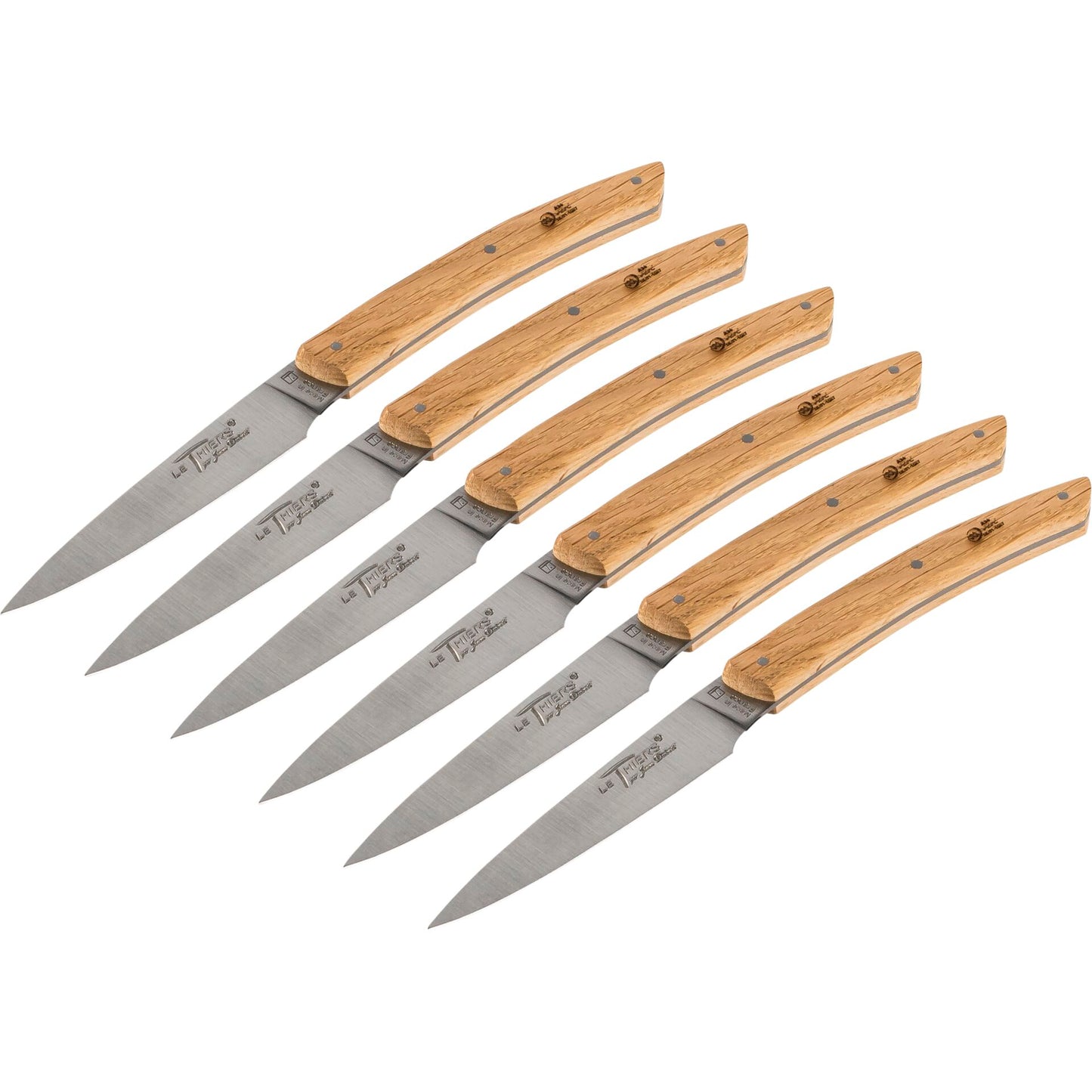 Laguiole Jean Dubost Knife Set 6 pcs., Oak Wood