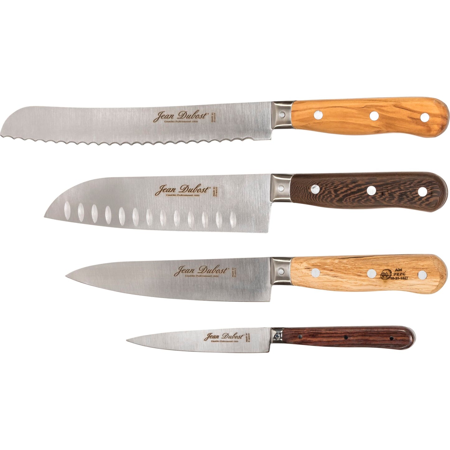 Laguiole Jean Dubost Kitchen Knife Set 4 pcs.