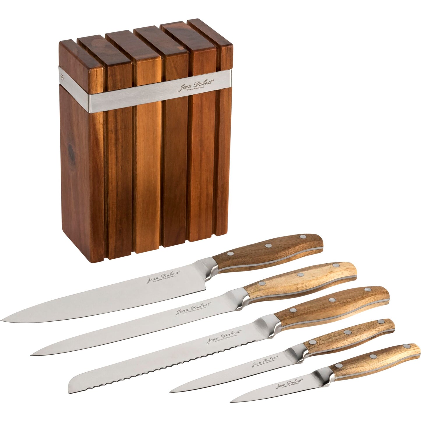 Laguiole Jean Dubost Knife Block 5 pcs.