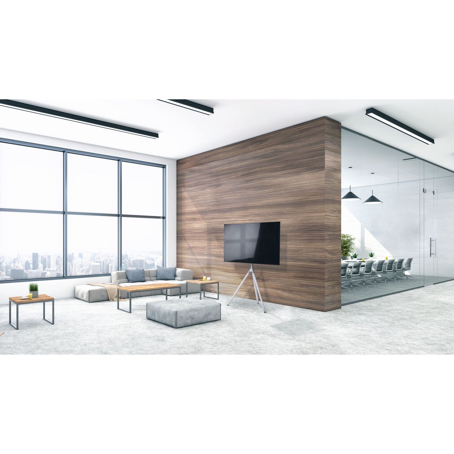 One for All TV Stand Full Metal Tripod Titanium white WM 7462