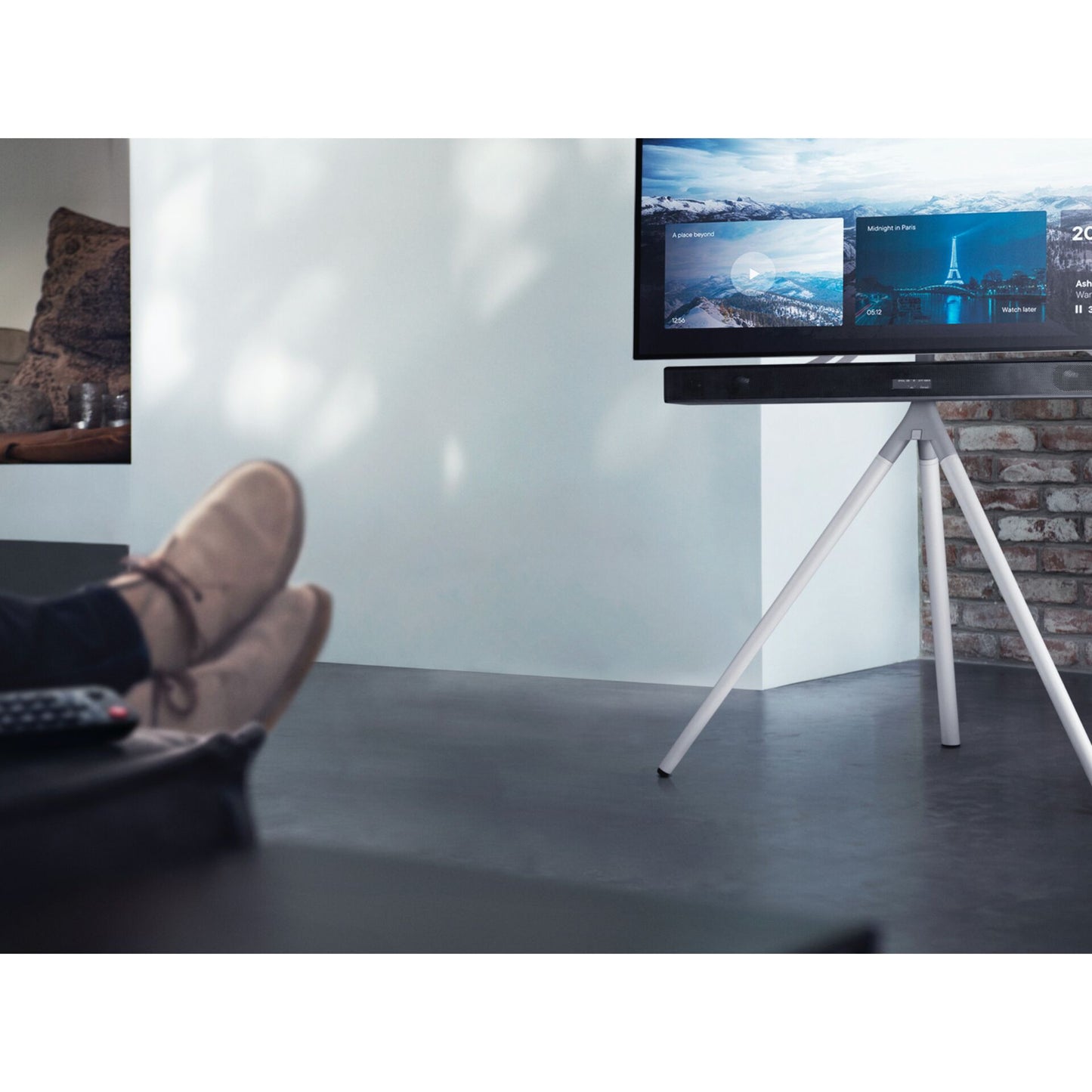 One for All TV Stand Full Metal Tripod Titanium white WM 7462