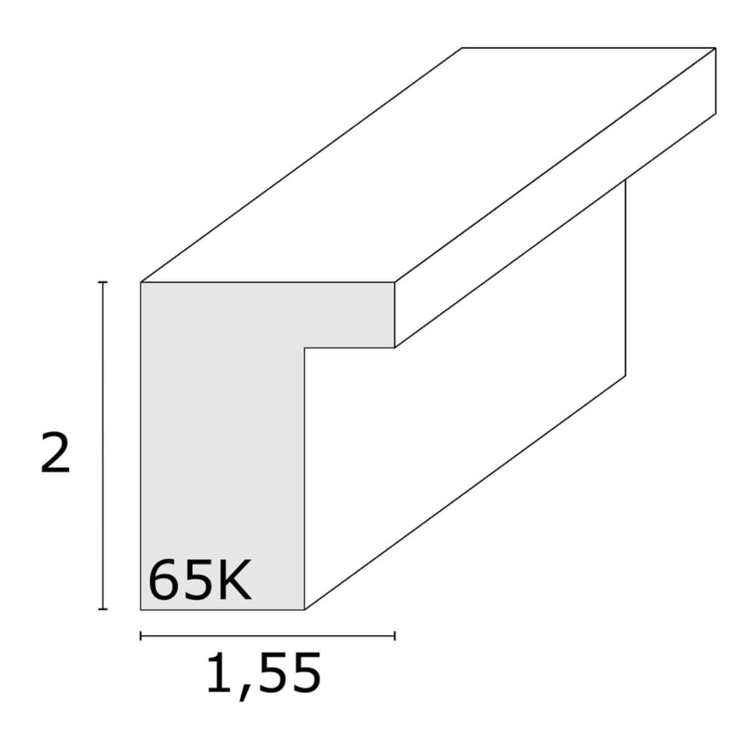 Deknudt S65KK1 white 6x10x15 Wood Gallery double Passepartout
