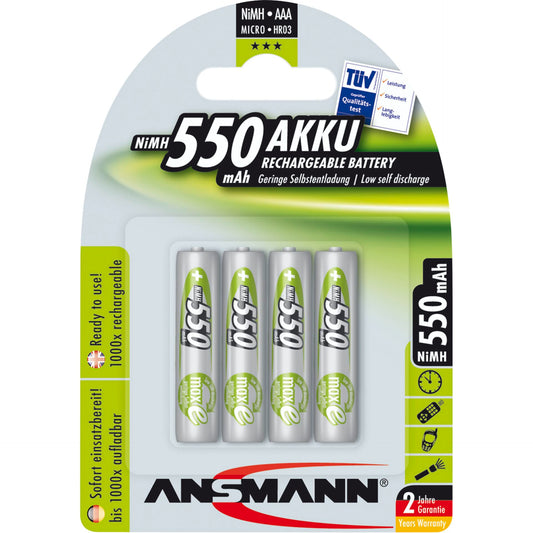 1x4 Ansmann maxE NiMH rech. bat. Micro AAA 550 mAh    5030772