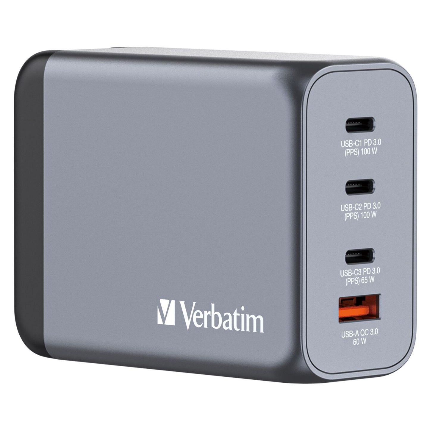 Verbatim GNC-200 GaN Charg. 200W 3xUSB-C PD, 1xUSB-A QC 3.0 32204