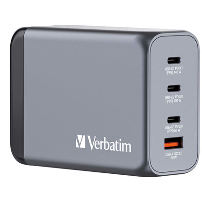 Verbatim GNC-240 GaN Charg. 240W 3xUSB-C PD, 1xUSB-A QC 3.0 32205