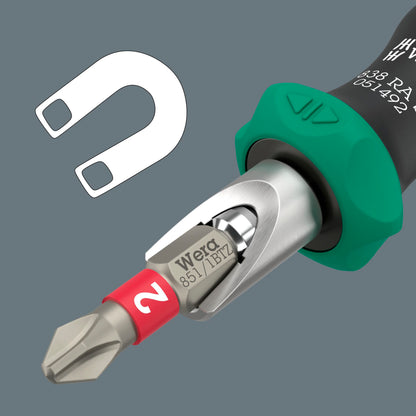 Wera 838 RA S Bitholding Screwdriver w.Ratchet func.1/4