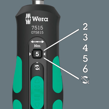 Wera 7515 Kraftform Safe-Torque Speed Torque Screwdriver 2-6Nm