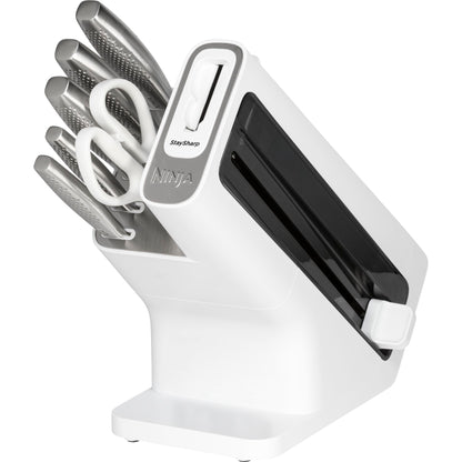NINJA StaySharp white Knife block with Sharpener
