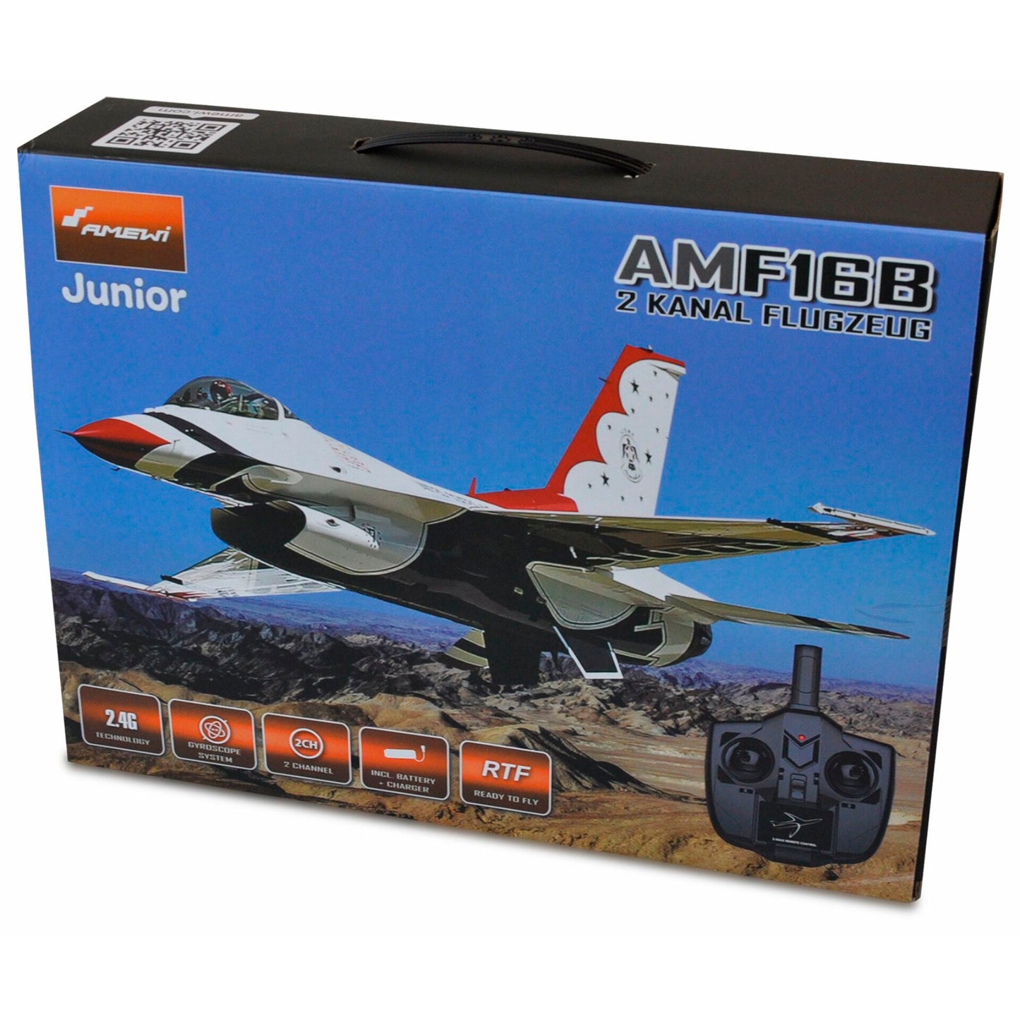 AMEWI F16B Airplane with Gyro 2-channel 290mm RTF