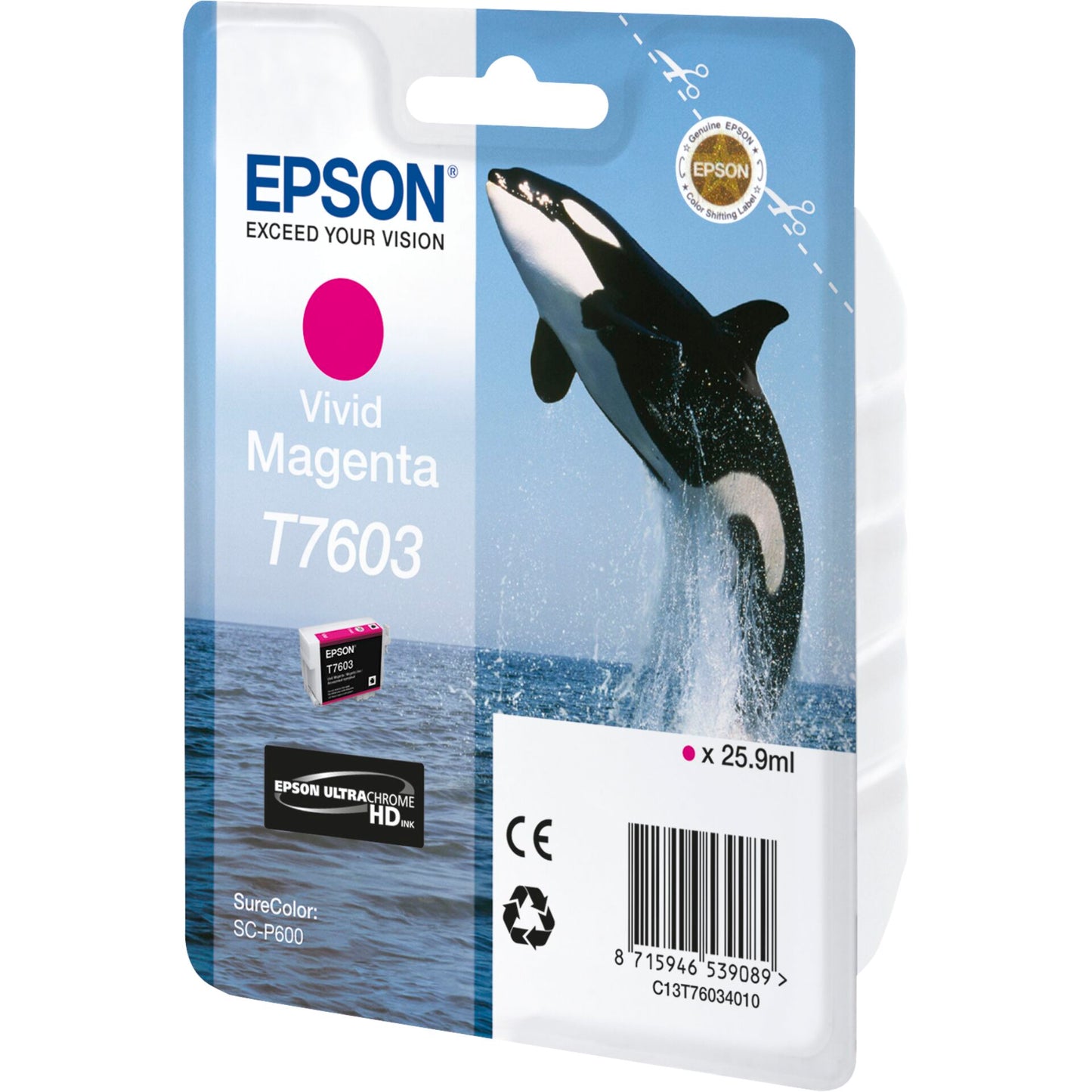 Epson ink cartridge vivid magenta T 7603 N