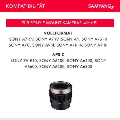Samyang V-AF T 1,9/45  FE Sony E