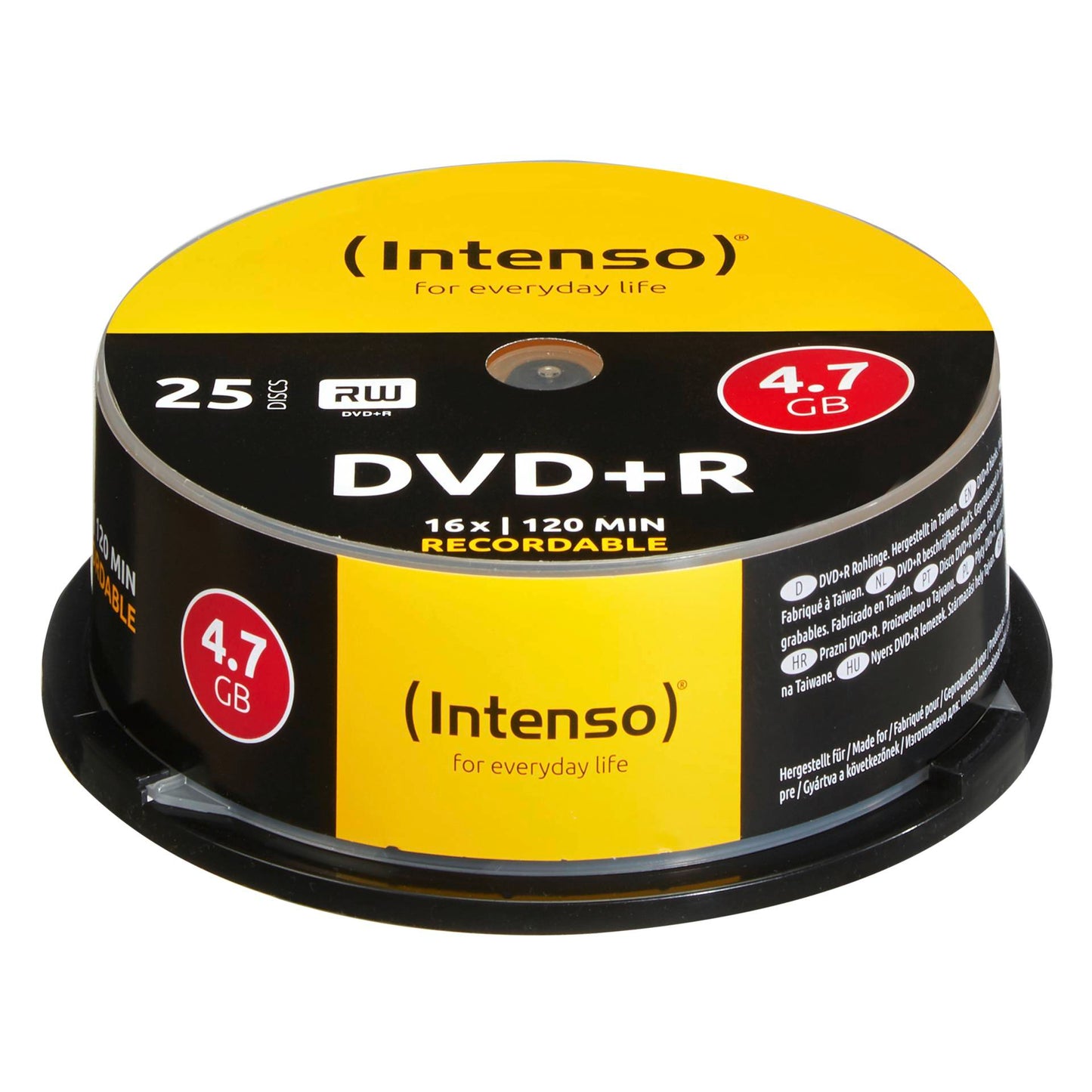 1x25 Intenso DVD+R 4,7GB 16x Speed, Cakebox