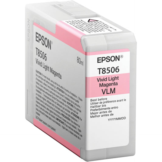 Epson ink cartridge vivid light magenta T 850 80 ml      T 8506N