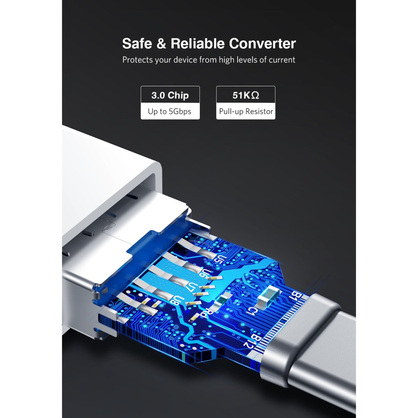 UGREEN USB-C to USB 3.0 A Female Adapter White