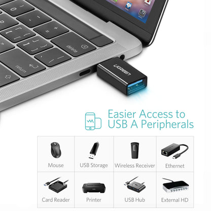 UGREEN USB-C to USB 3.0 A Female Adapter Black