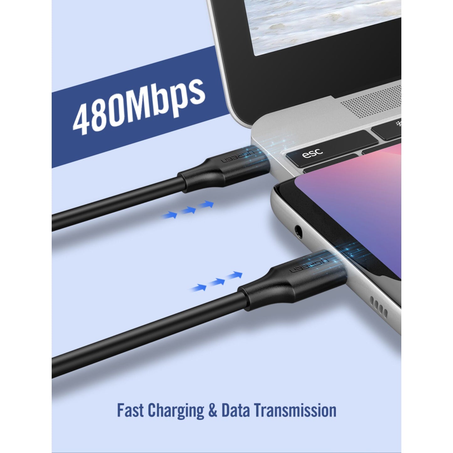 UGREEN USB-C 2.0 Cable 2m Black