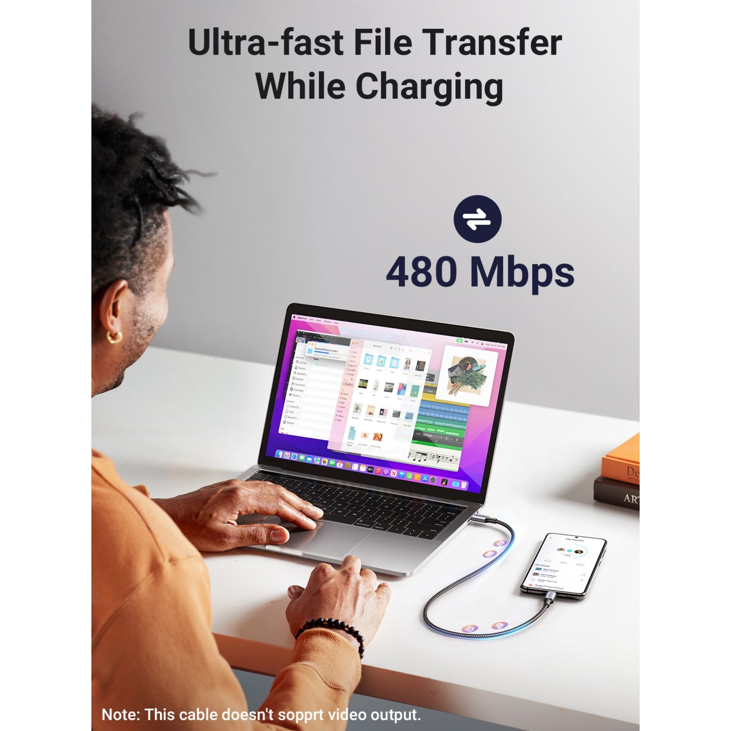 UGREEN USB-C to USB-C Alu Case with Braid 3m