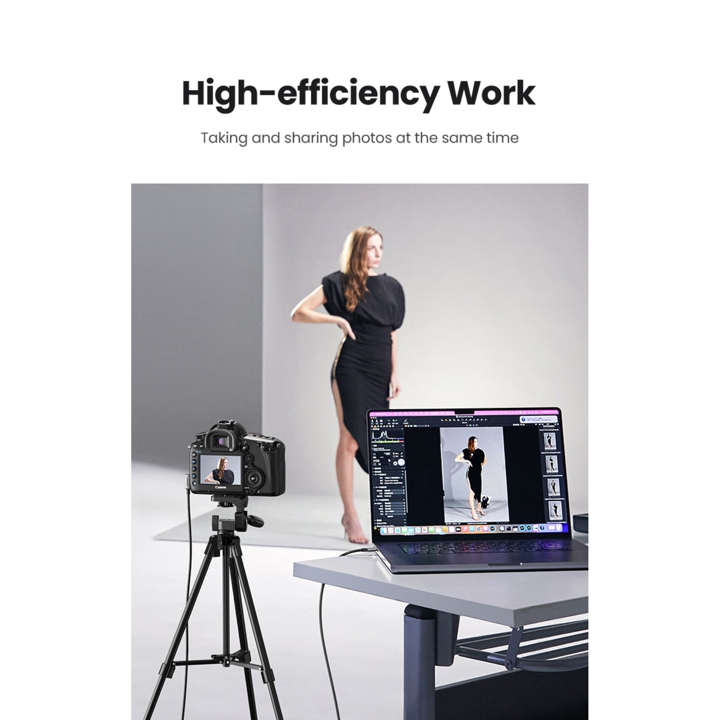 UGREEN Right Angle USB-C to USB-C Link Cable 5m Black