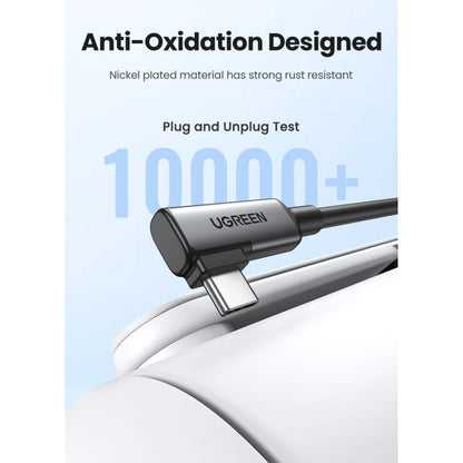 UGREEN Right Angle USB-C to USB-C Link Cable 5m Black