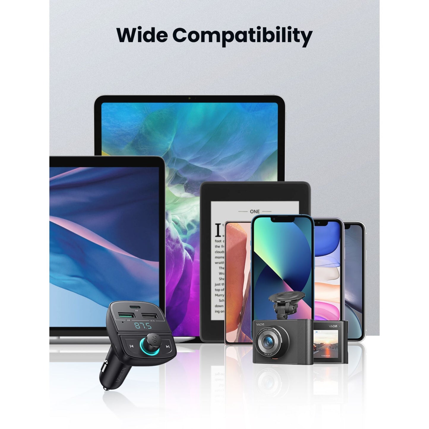 UGREEN FM Transmitter Bluetooth 5.0 MP3 Car Charger