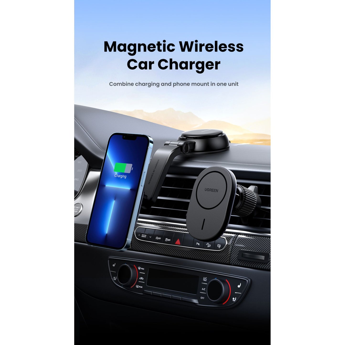 UGREEN Magnetic Car Wireless Charger