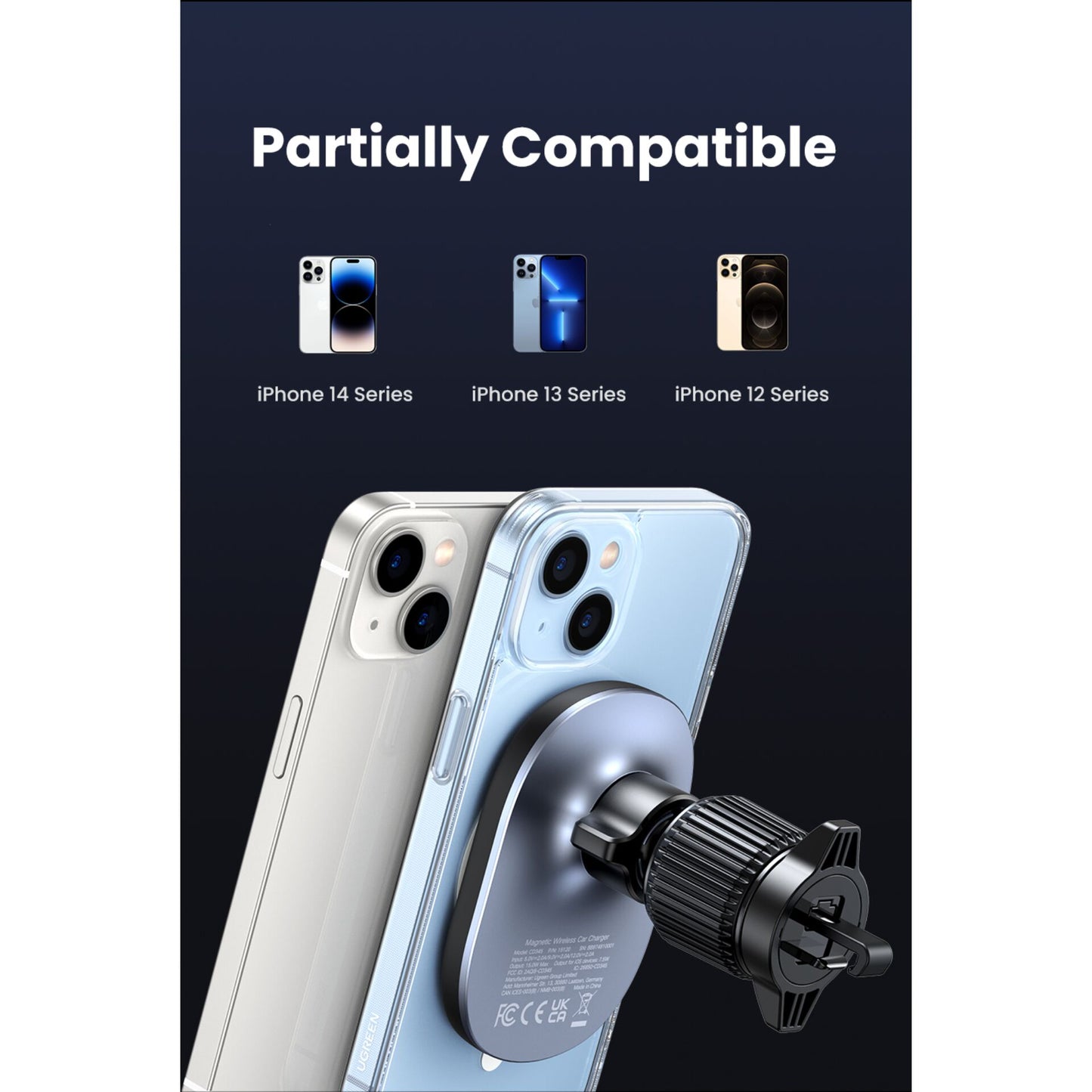 UGREEN Magnetic Car Wireless Charger
