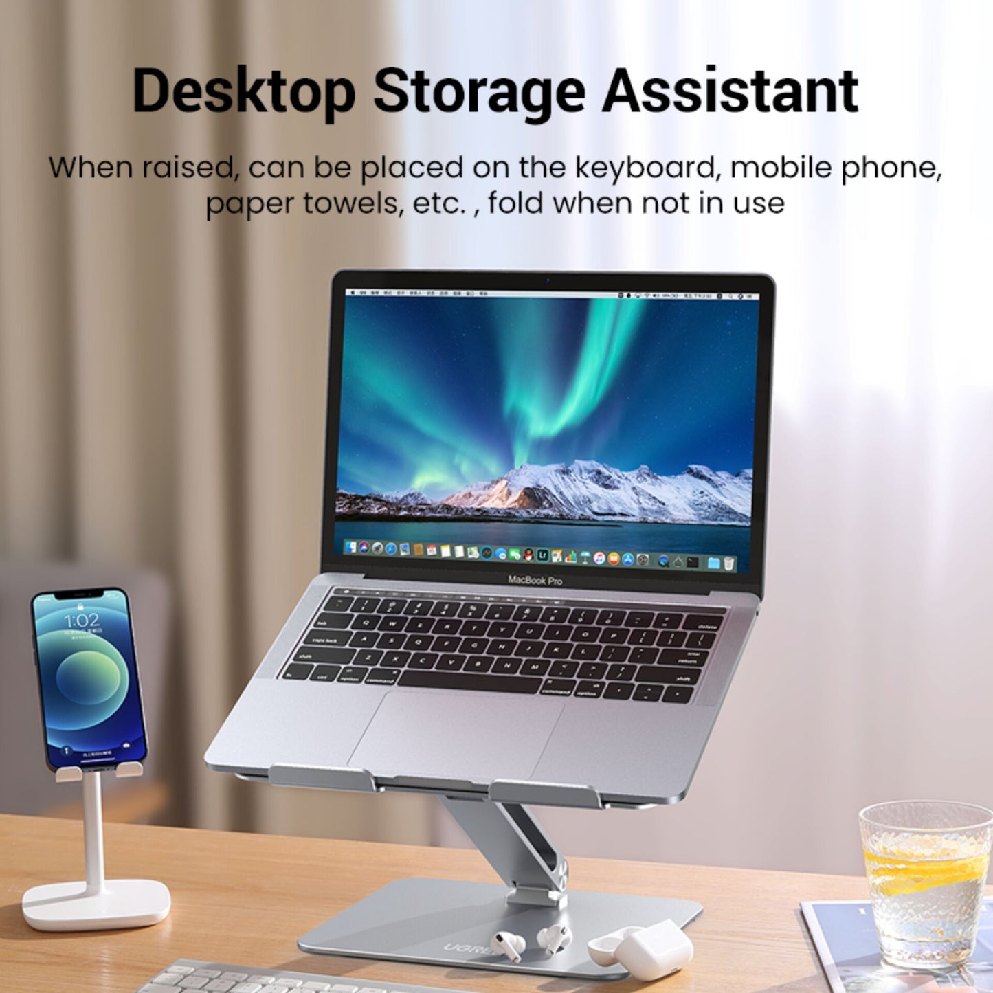 UGREEN Adjustable Laptop Stand Silver