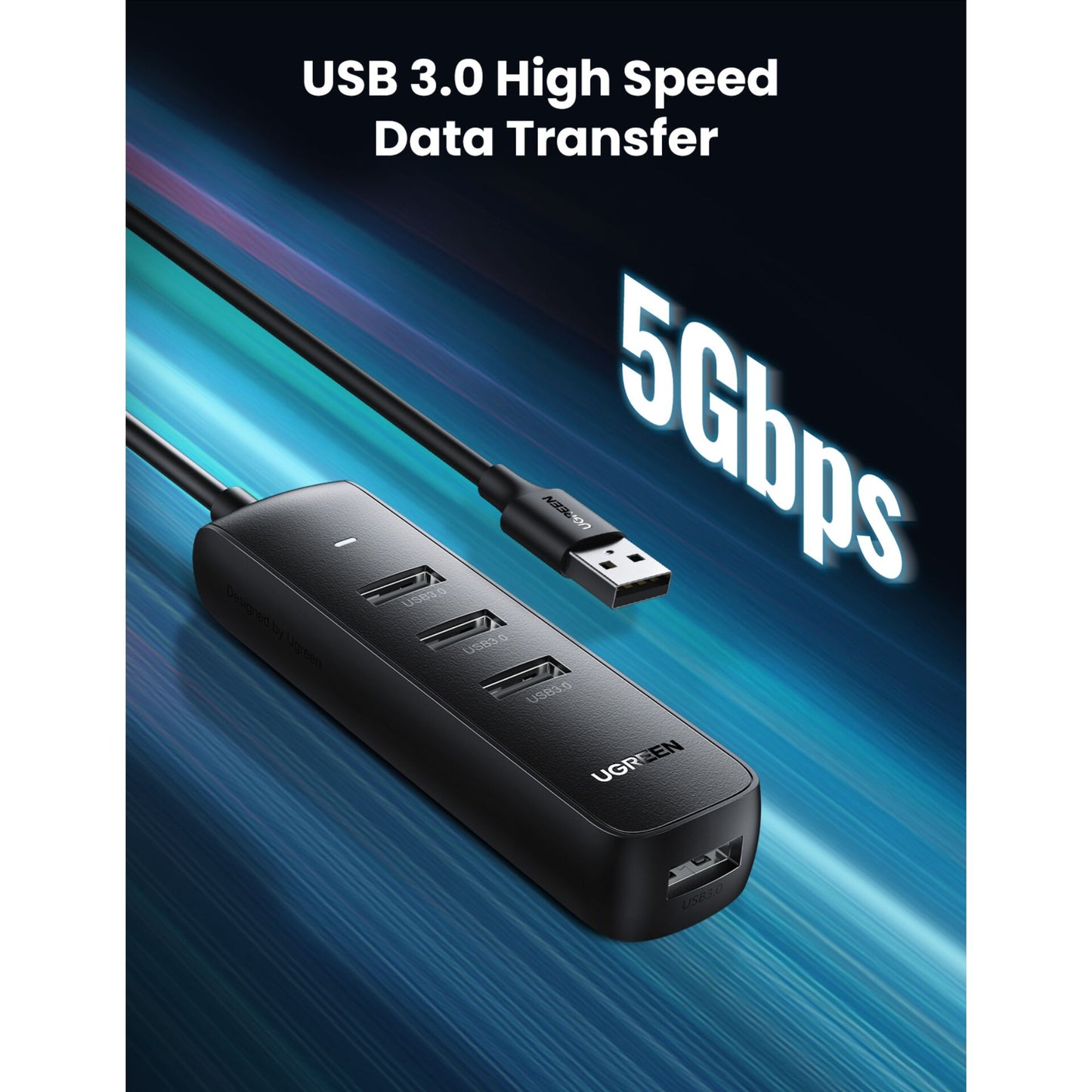 UGREEN USB 3.0 4-Port Hub 1m Black