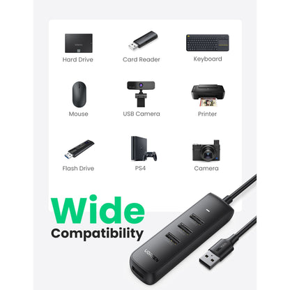 UGREEN USB 3.0 4-Port Hub 1m Black
