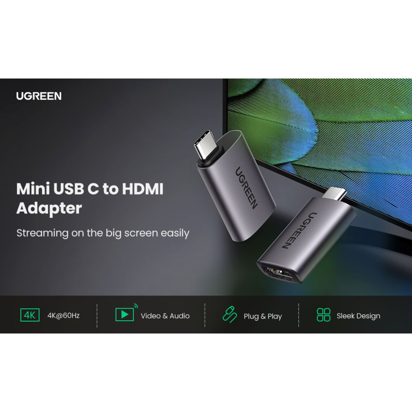 UGREEN USB-C to HDMI Adapter Space Gray