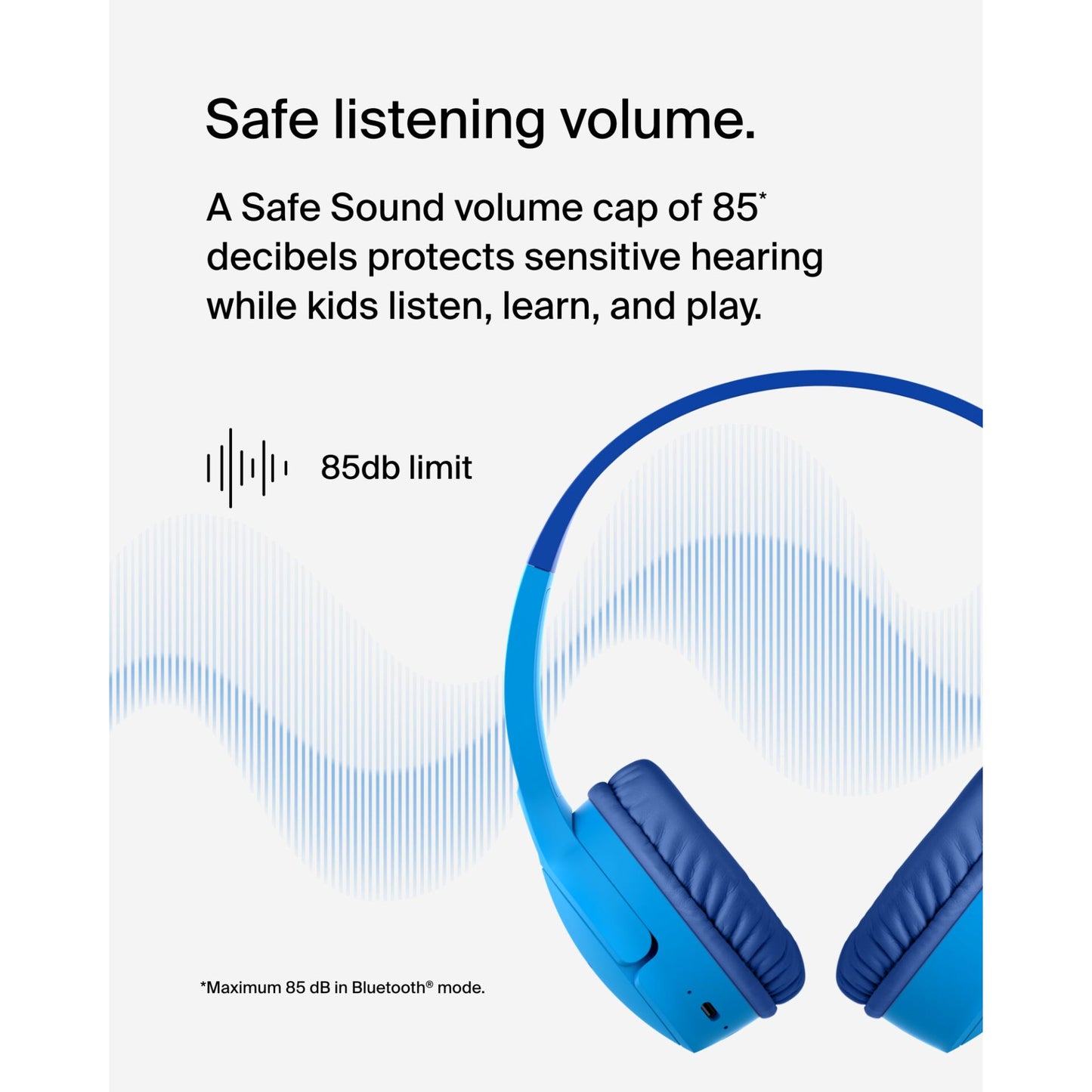 Belkin Soundform Mini-On-Ear for Kids BT USB-C blue AUD002btBLV3