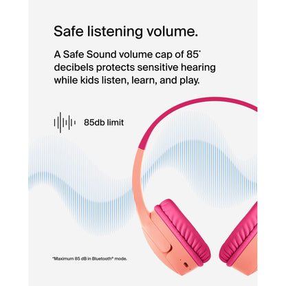 Belkin Soundform Mini-On-Ear for Kids BT USB-C pink AUD002btPKV3