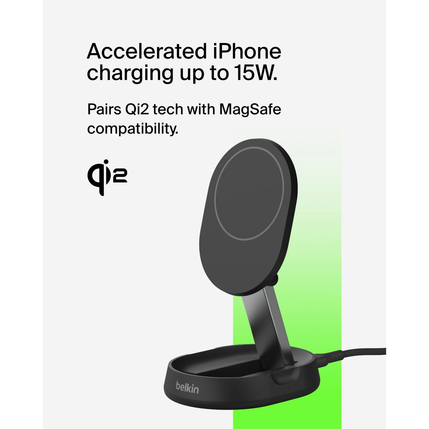 Belkin BOOST Charge Pro Qi2 15W magn.Charg.Stand bl. WIA008btBK