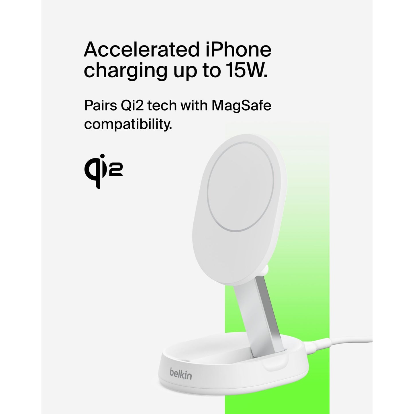 Belkin BOOST Charge Pro Qi2 15W magn.Charg.Stand wh. WIA008btWH