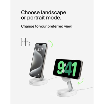 Belkin BOOST Charge Pro Qi2 15W magn.Charg.Stand wh. WIA008btWH