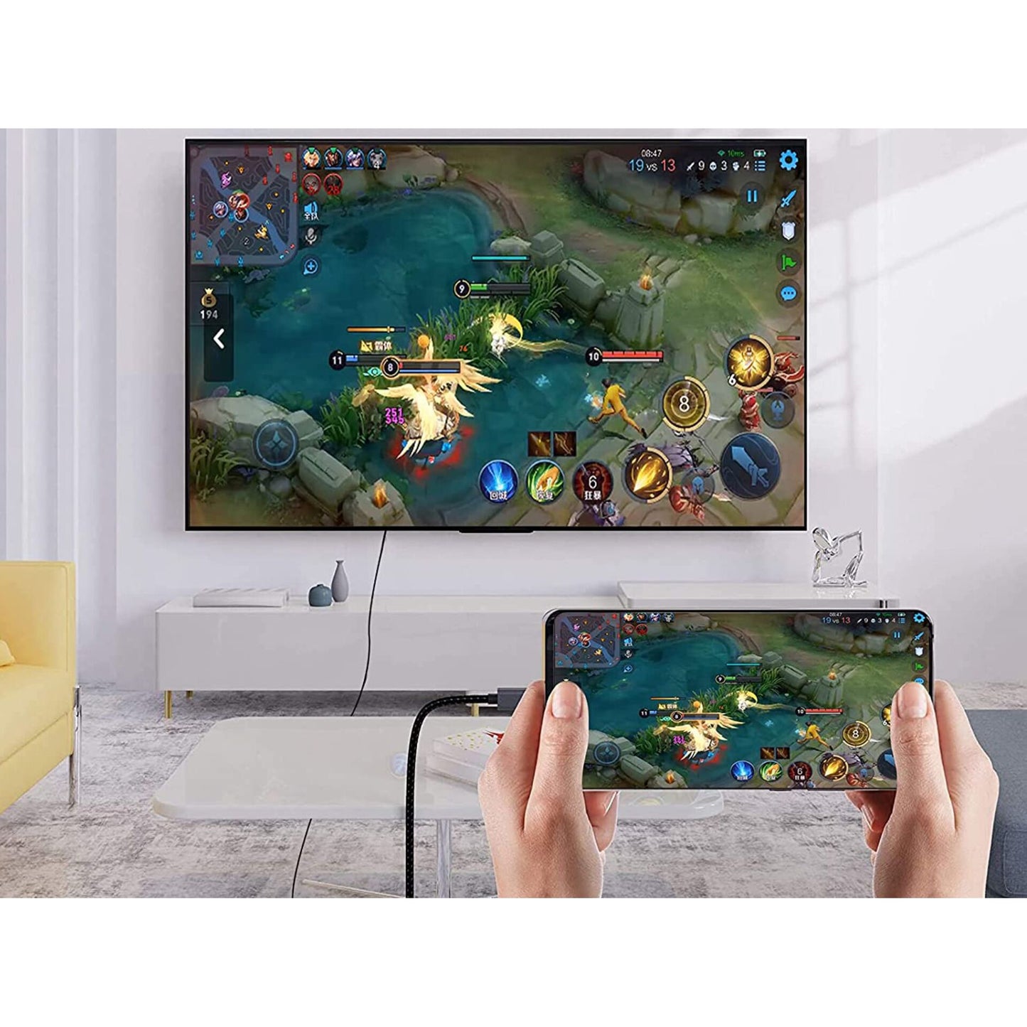 Conceptronic ABBY10G USB-C to HDMI-Cable, 4K 60Hz