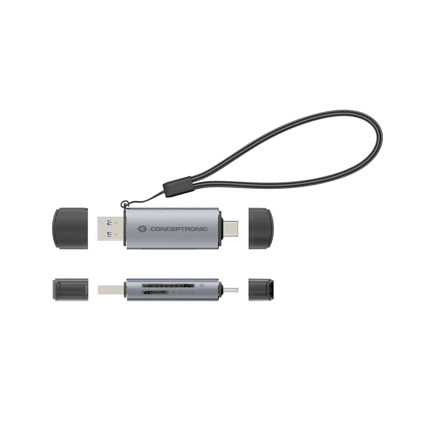 Conceptronic BIAN05G 2-in-1 Dual Plug Card Reader