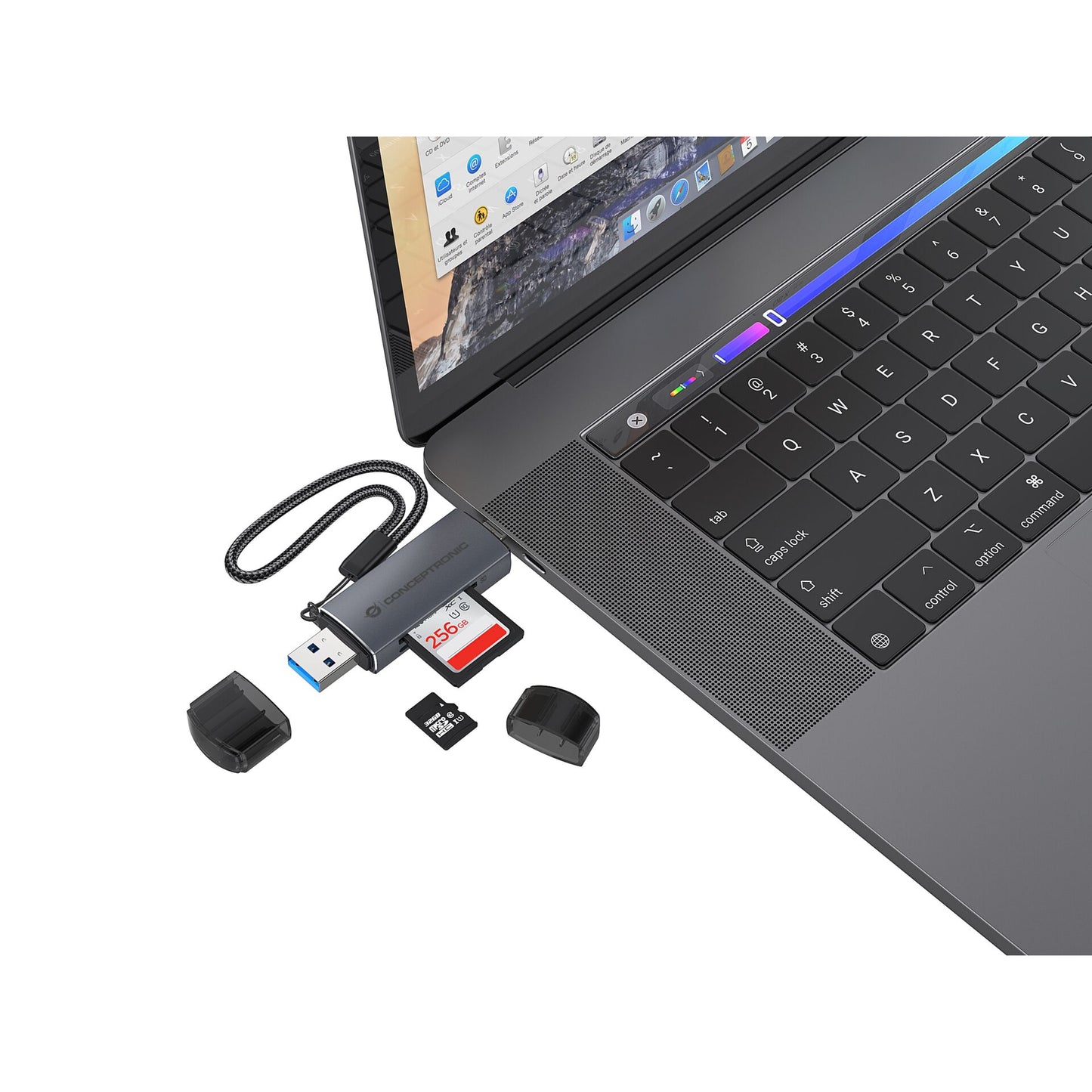 Conceptronic BIAN05G 2-in-1 Dual Plug Card Reader