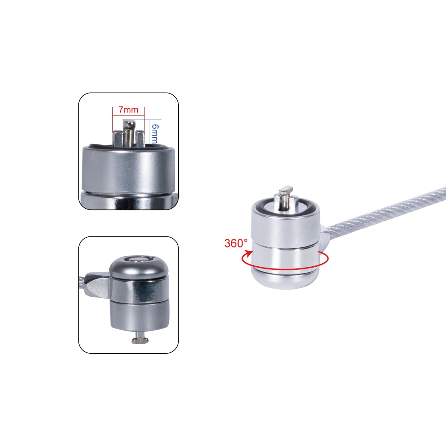 Conceptronic CNBSLOCK15 Laptop-Lock, 1.5m