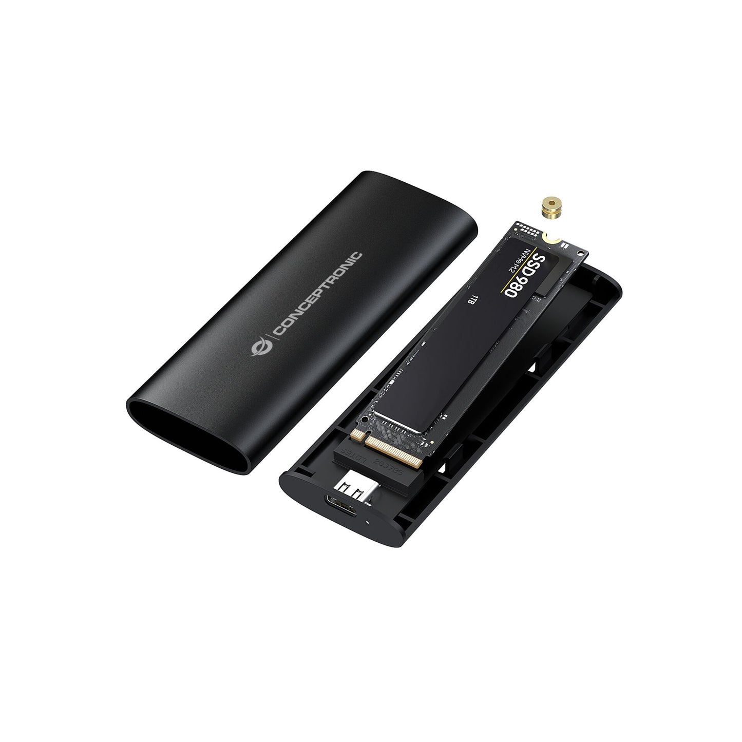 Conceptronic DANTE04B  USB-C M.2 SATA/NVMe SSD-Enclosure