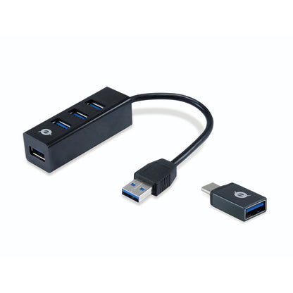 Conceptronic HUBBIES04B 4-Port-USB 3.0-Hub