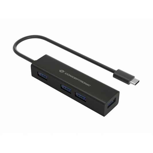 Conceptronic HUBBIES07B USB-C-to-4-Port-USB-3.0-Hub